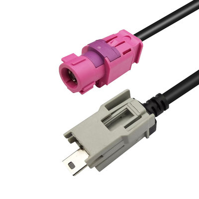 Data Transfer HSD Cable Assembly Code H Connector To Mini B USB Plug For Car