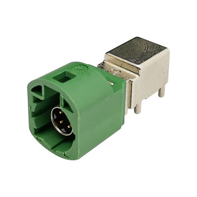 90 Degree FAKRA 4 Pin Connector Code E Plug PCB Mount Right Angle