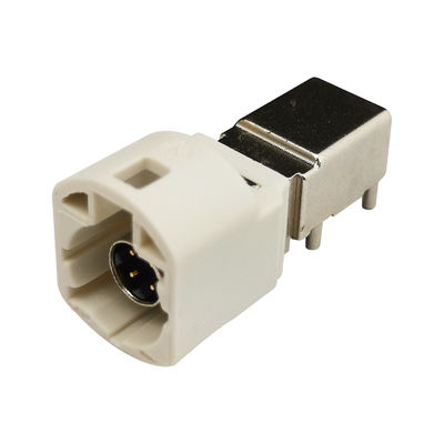 FAKRA HSD Connector B-Code White PCB Mount RF Coaxial Connector For GPS