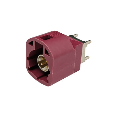 Straight Code D 4 Pin FAKRA Connector , PCB Mount FAKRA D Connector