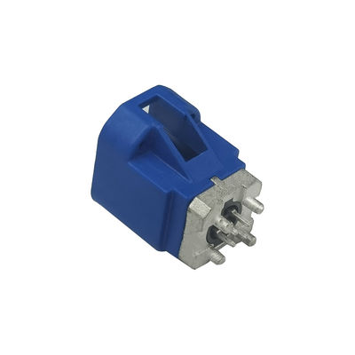 Blue Color FAKRA HSD Connector Adapter PCB Mount Straight 4 Contact Pin For Automotive