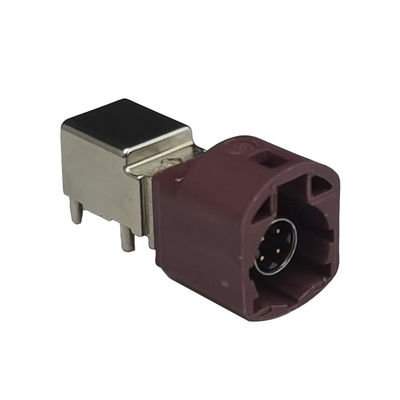 FAKRA HSD Connector PCB Mount 4pin Rignt Angle Type For Car Radio