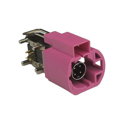 Right Angle FAKRA HSD LVDS Connector PCB Mount For Car Parking Heating