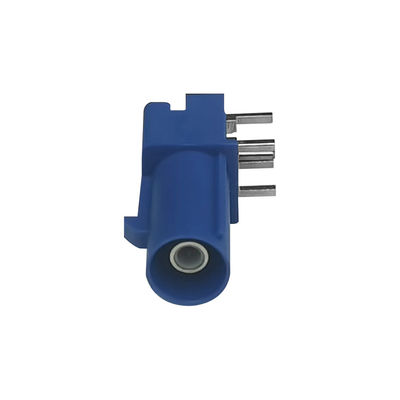 Blue Color Fakra C Connector PCB Right Angle Connector For Car GPS