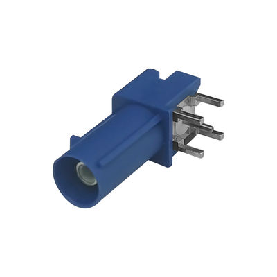 FAKRA PCB Connector C Code Rignt Angle type Blue Color For Car Radio Antenna
