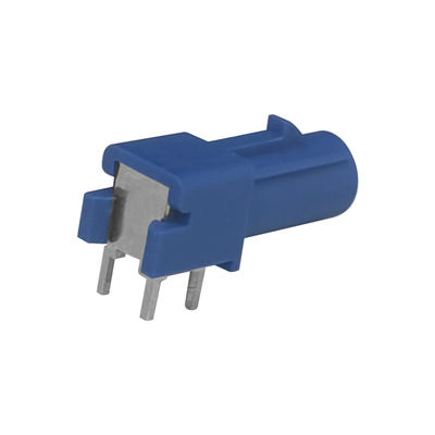 FAKRA PCB Connector C Code Rignt Angle type Blue Color For Car Radio Antenna