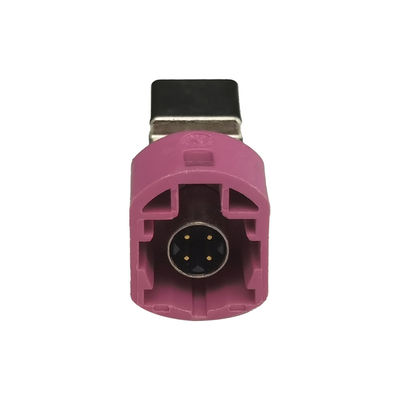FAKRA HSD LVDS 4Pin PCB Mount RF Connector For Vehicle GSM Signal Transmission