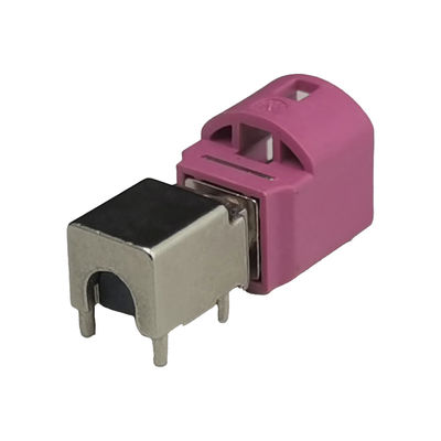 FAKRA HSD LVDS 4Pin PCB Mount RF Connector For Vehicle GSM Signal Transmission