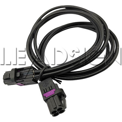 Automotive FAKRA Coaxial Cable A-Type HFM Connectors 4 Pin Cable Assembly