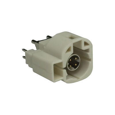 FAKRA HSD LVDS PCB Connector 4+2PIN White Color for ADAS GPS Navigation