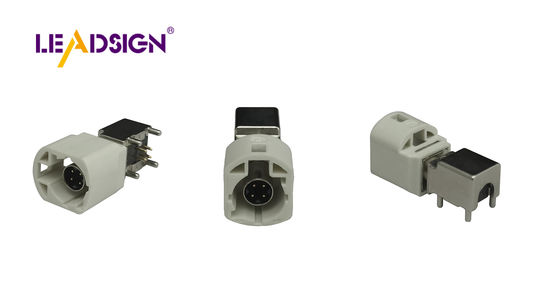 FAKRA HSD LVDS Cable 4 pin PCB Plug Jack Connectors for Vehicle Screens