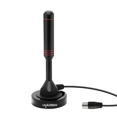 Leadsign Digital Indoor Outdoor TV Antenna with Magnetic Base and 16.5 feet Long Cable TV Aerial for 50 Mile Range